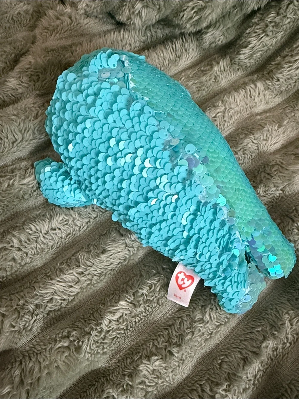 Ty Aqua Reversible Sequin Seal Plush